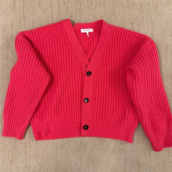 Frame Denim Vibrant PinkCardigan Sweater - Picture 1 of 1